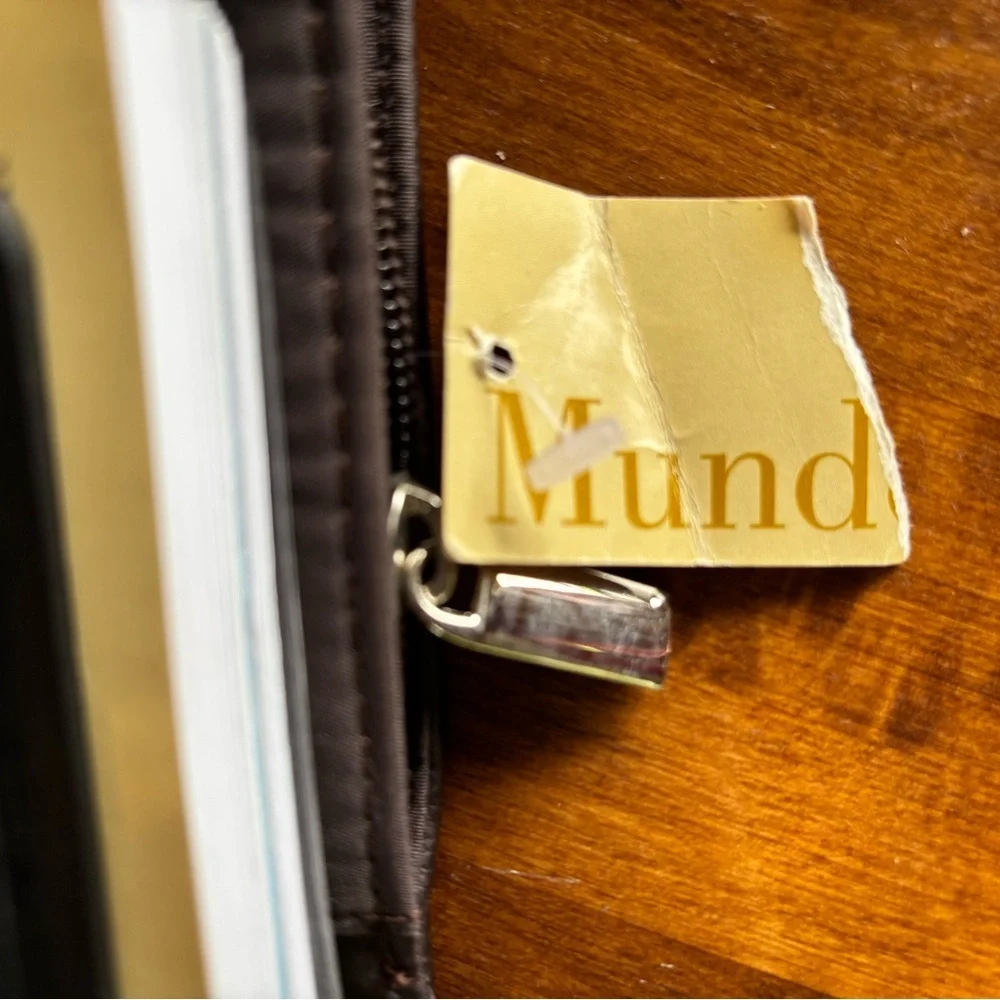Mundi Mundex Dark Brown Tab Agenda with Snap Closure